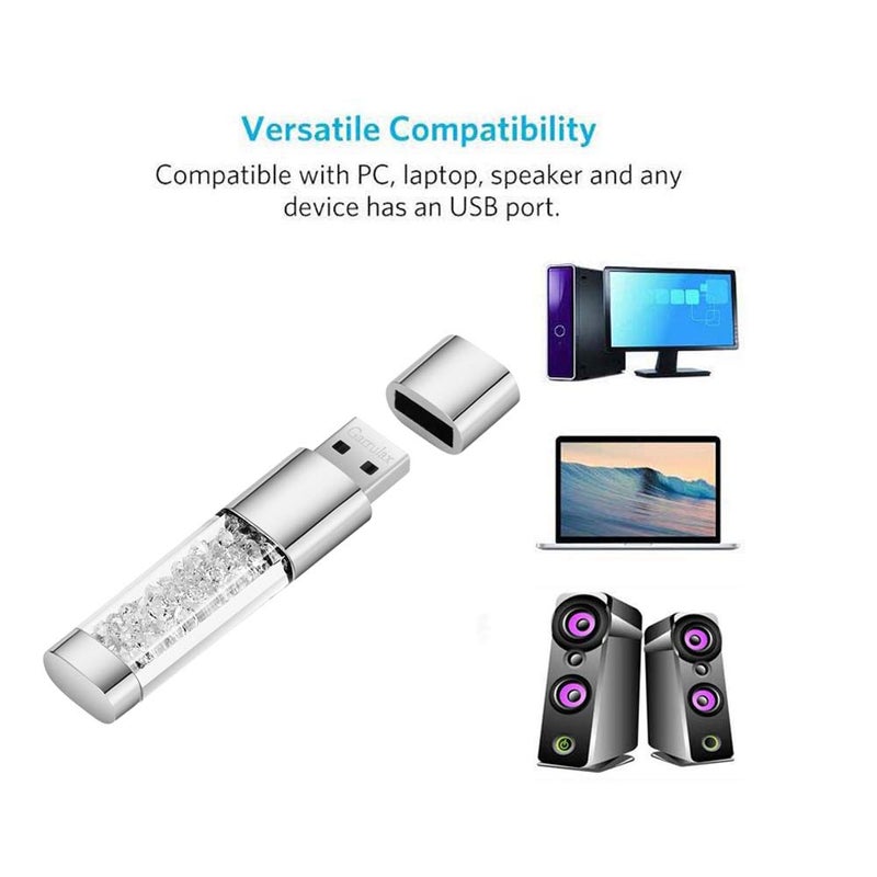 GARRULAX USB Flash Drive, 8GB / 16GB / 32GB USB2.0 USB Memory Stick Date Storage Pendrive Thumb Drives (32GB, Clear) - Image 2